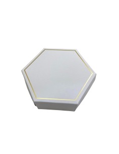 10 Scatole esagonale Panna cm 5