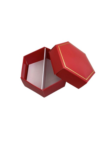 10 Scatole Divisorio esagonale Rosso cm8