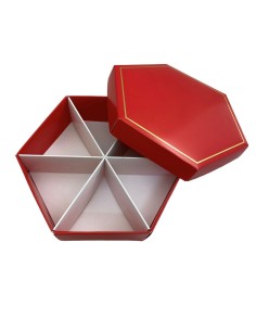10 Scatole Divisorio esagonale Rosso cm16 2