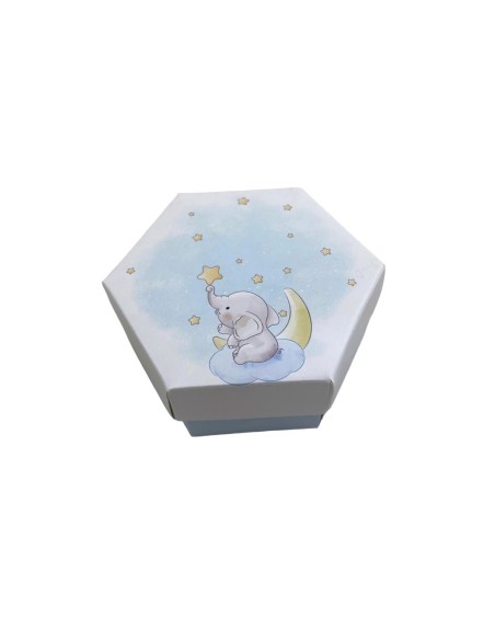 10 Scatole divisorio esagonale Elefante celeste