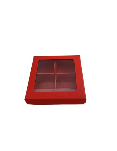 10 Scatole divisorio 4 scomparti Rosso