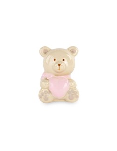 36 Statuina Orso  Rosa cm5