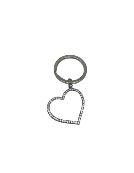 10 Portachiavi cuore argento