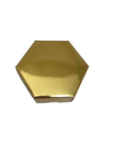 10 Scatole Divisorio esagonale oro 9x9x3