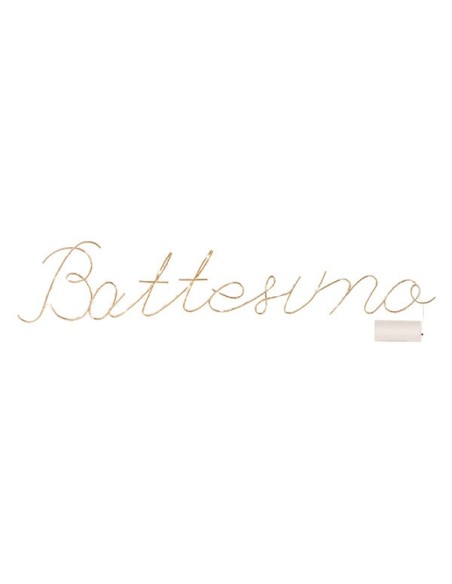 Scritta battesimo a led