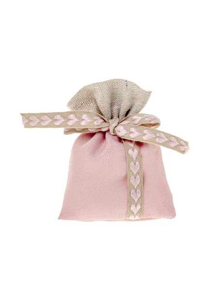 12 Sacchetto in cotone rosa