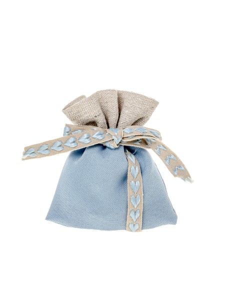 12 Sacchetto in cotone celeste