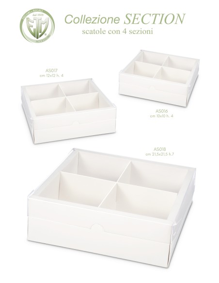 Scatola con divisorio 12x12x4