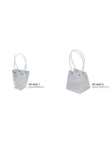 Busta in Plastica trasparente 15x15x17