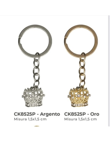 10 Portachiavi Corona Argento