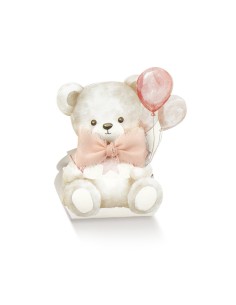 10 Scatole Sagoma Orso rosa
