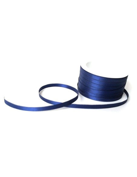 Nastro raso blu notte 6mm