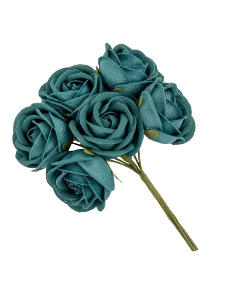 6 Fiore decorativo petrolio