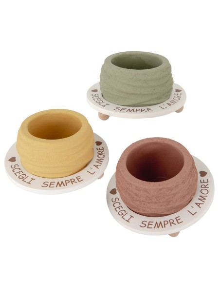 3 Vaso portapianta assortiti cm16