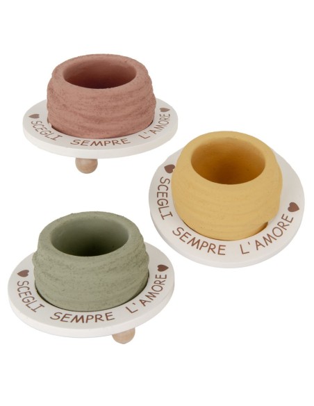 3 Vaso portapianta assortiti cm13