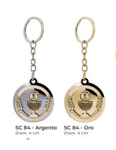 12 Portachiavi oro con calice comunione