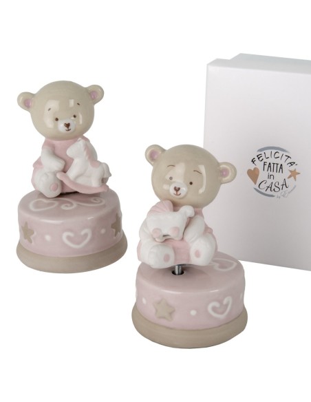 2 Carillon orso rosa