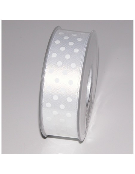 Nastro raso pois bianco 6mm