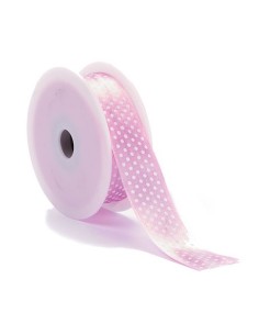 Nastro raso pois rosa 6mm 2