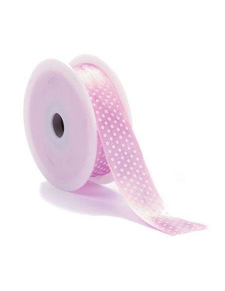 Nastro raso pois rosa 6mm