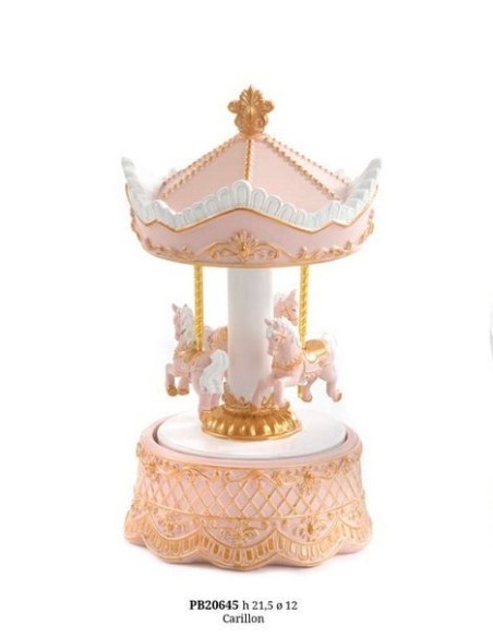 Carillon giostrina cavallo rosa