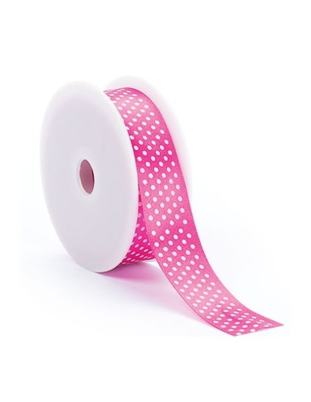 Nastro raso pois fucsia 6mm