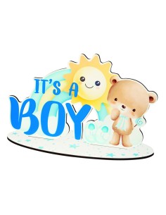 Centrotavola baby shower celeste cm35
