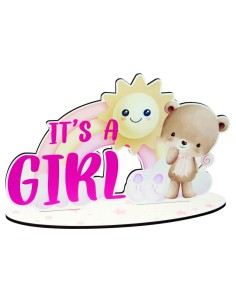 Centrotavola baby shower rosa cm35