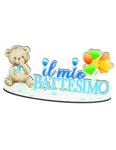 Centrotavola battesimo celeste cm35