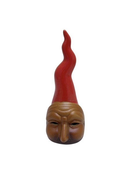 Corno con maschera rosso cm15