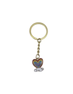 12 Portachiavi cuore arcobaleno