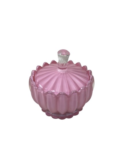 Scatola in vetro rosa