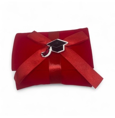 12 Sacchetti poscet velluto con tocco laurea