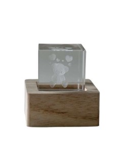 Statuina cubo orso con led