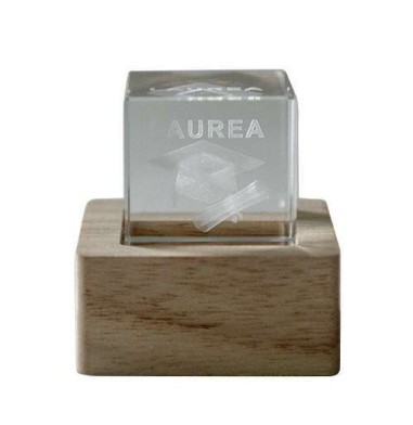 Statuina cubo tocco laurea con led