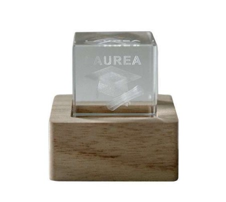 Statuina cubo tocco laurea con led