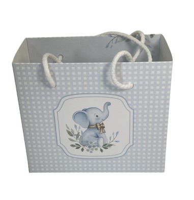 10 Scatole Busta elefante azzurro con finestra 16x8x14