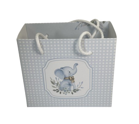 10 Scatole Busta elefante azzurro con finestra 16x8x14