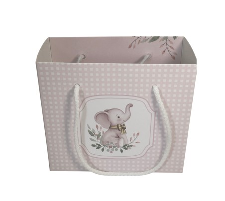 10 Scatole Busta elefante rosa con finestra 16x8x14