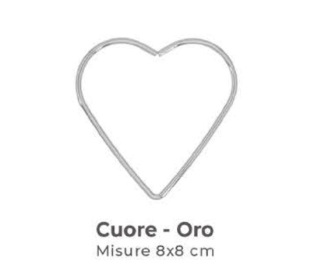 cuore argento in metallo