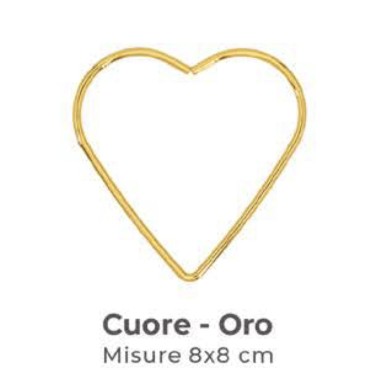 cuore metallo oro
