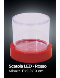 scatola plexiglass rosso