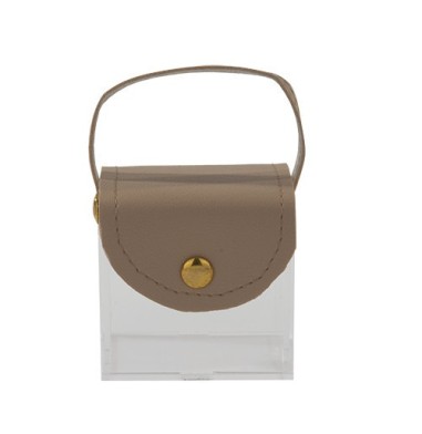 6 Scatole plexiglass a borsetta beige