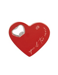 Cuore apribottiglia rosso