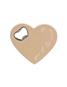 Cuore apribottiglia beige