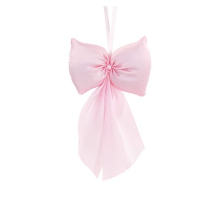 12 Applicazione fiocco chiffon rosa