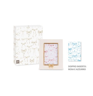 Cornice con fiocco oro cm12
