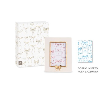 Cornice con fiocco oro cm12