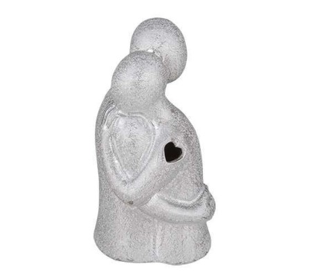 2 Statuina sposi argento led