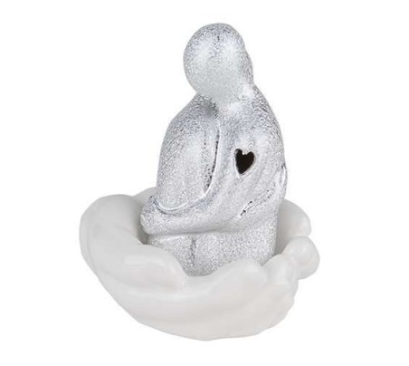 2 Statuina mani con sposi argento led